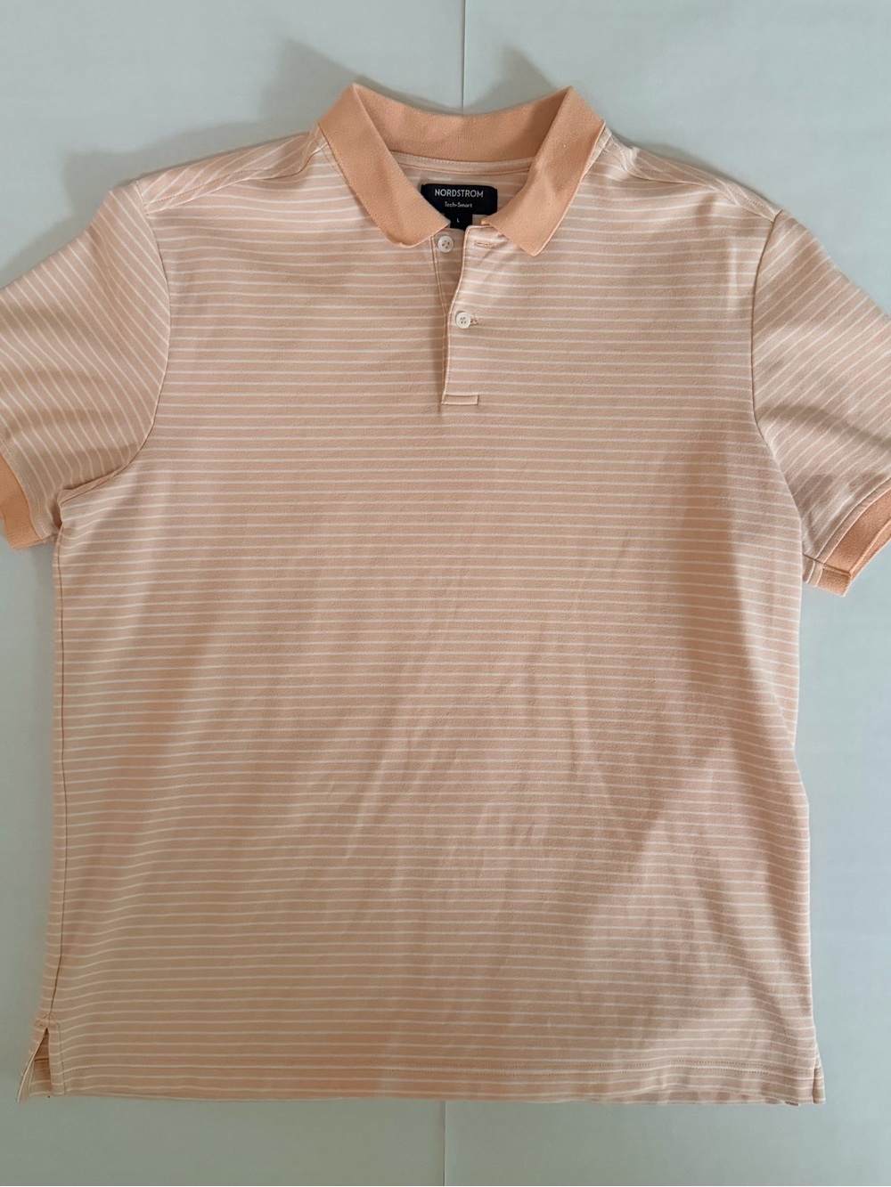 Nordstrom Men’s Peach Striped Polo Shirt